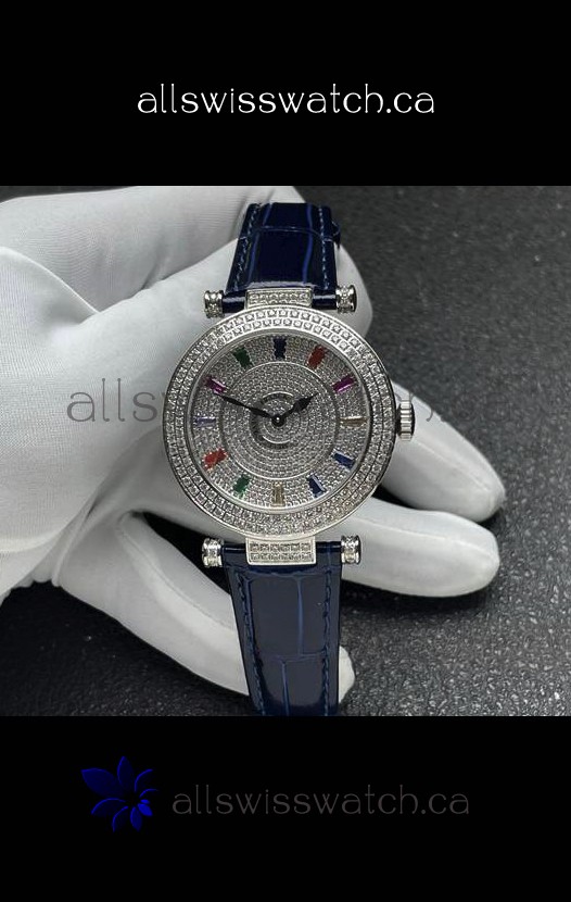 Franck Muller Double Mystery Swiss Quartz Watch in Steel Casing