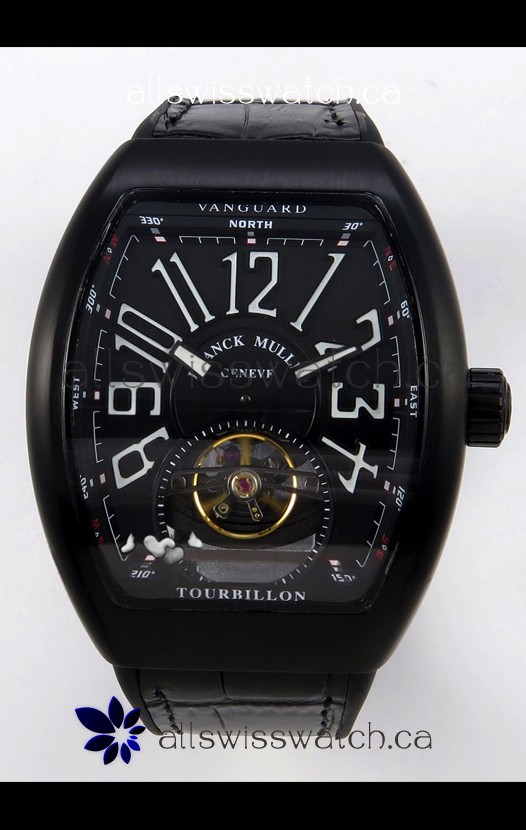 Franck Muller V45 Tourbillon Black DLC Super Clone Watch 