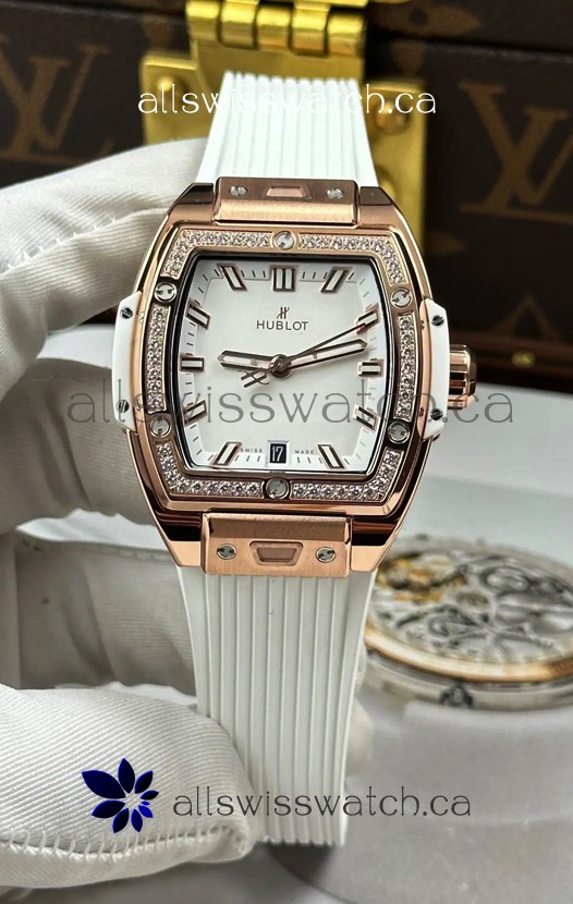 Hublot Spirit of Big Bang Rose Gold White Dial 39MM Super Clone Watch 