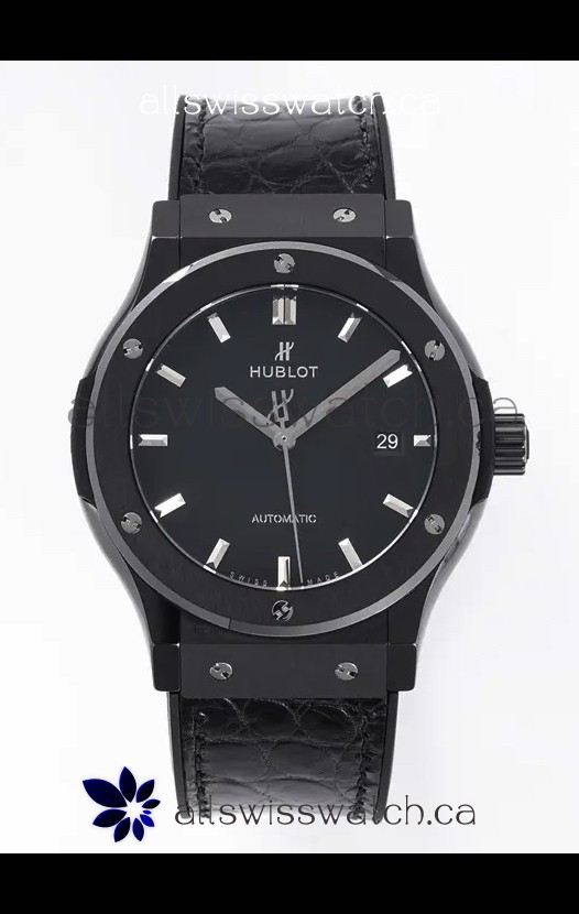 Hublot Classic Fusion Ceramic Casing Black Dial Super Clone Watch 42MM