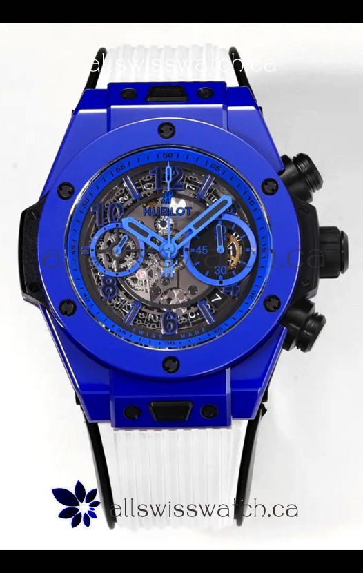 Hublot Big Bang Unico Chronograph Blue Ceramic Super Clone Watch 