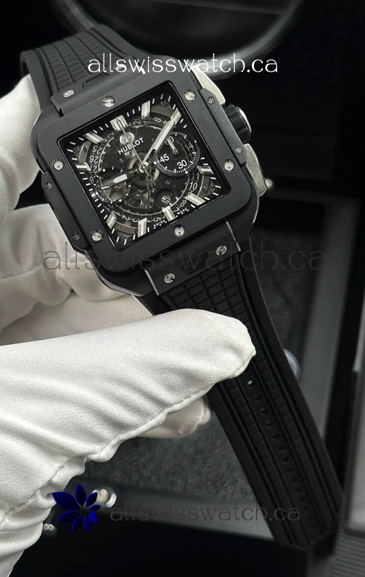 Hublot Square Bang Unico Black Magic Ceramic Super Clone Watch 