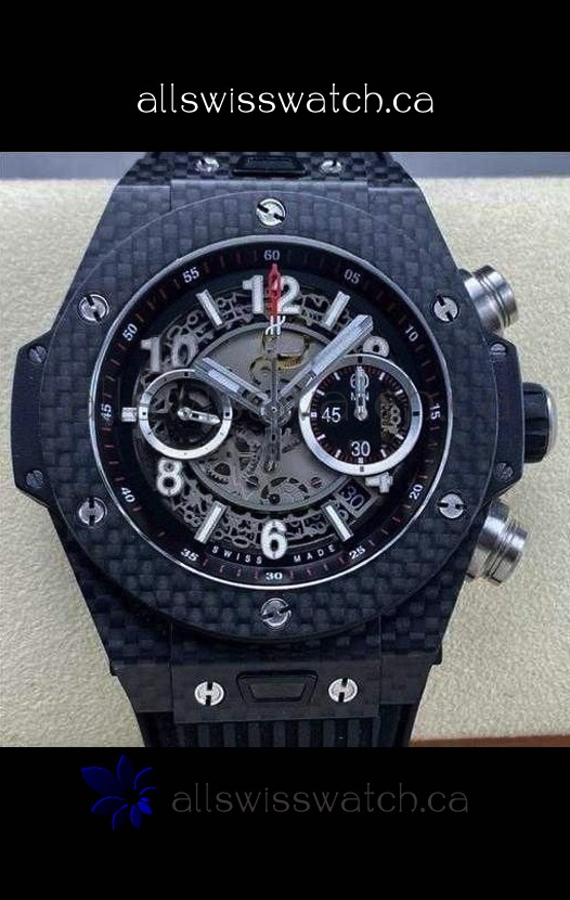 Hublot Big Bang Unico Carbon Fiber Watch 45MM Super Clone Watch 