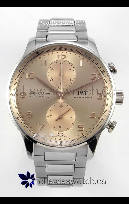 IWC Portuguese Chronograph Champange Dial Super Clone Watch 