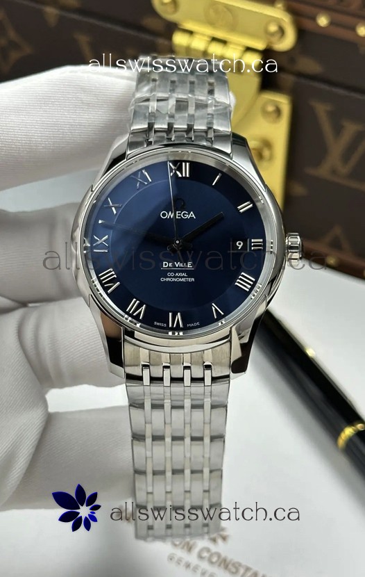 Omega De Ville Co-Axial Chronometer 41MM Blue Dial Super Clone Watch 