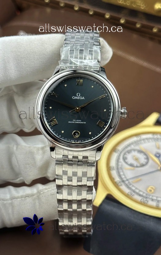 Omega De Ville Automatic 34MM Grey Dial Steel Case Super Clone Watch 