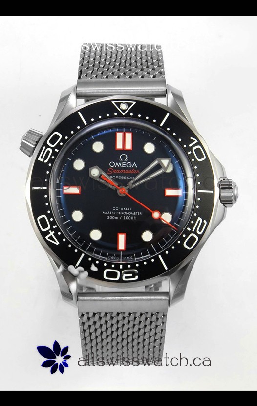 Omega Seamaster 300M Black/Orange Dial Dual Strap Super Clone Watch 