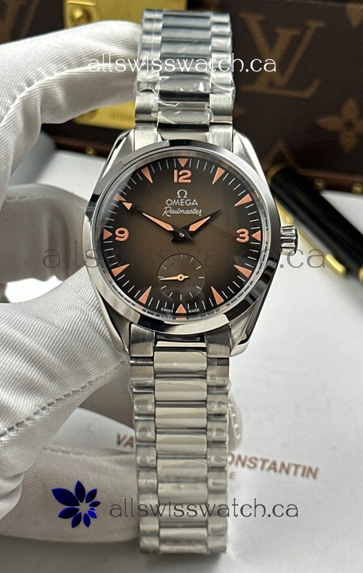 Omega Seamaster Railmaster Brown Dial Super Clone Watch 