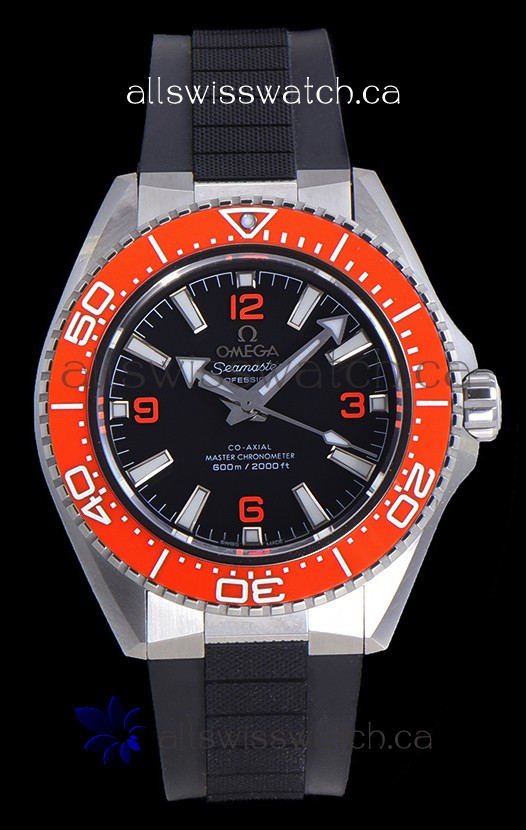 Omega Seamaster Planet Ocean Orange Bezel Rubber Strap 42MM Super Clone Watch 