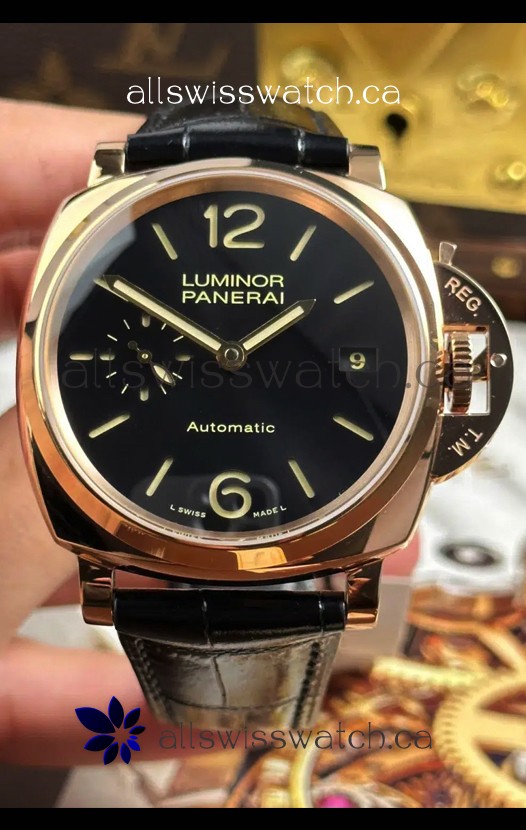 Panerai Luminor Due PAM908 38MM Rose Gold Super Clone Watch 