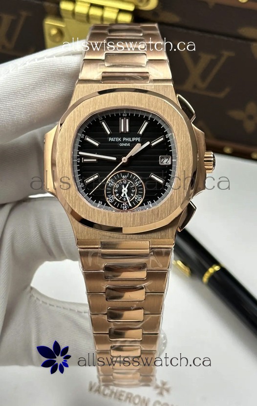 Patek Philippe Nautilus 5980/R Rose Gold Super Clone Watch 