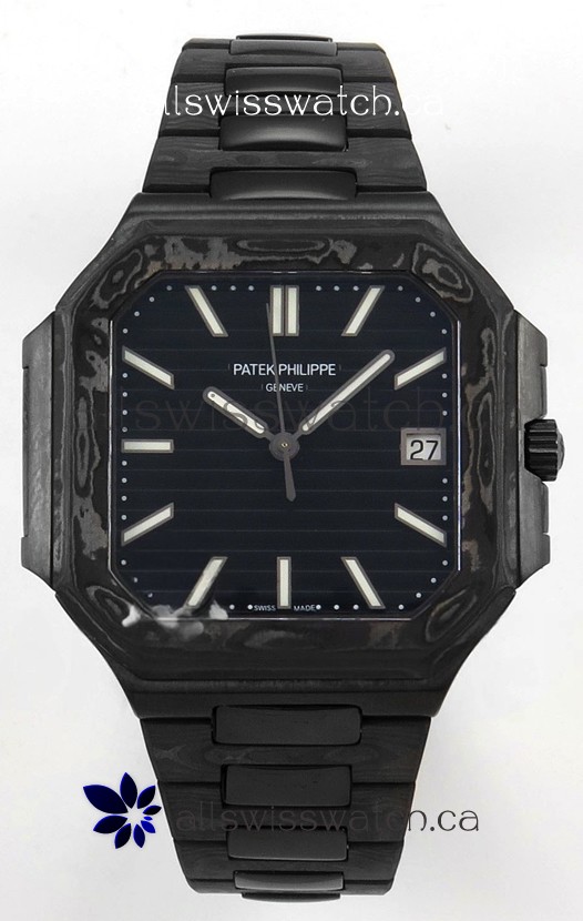 Patek Philippe Cubitus Carbon Casing Black Dial Super Clone Watch 