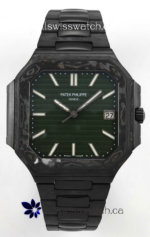 Patek Philippe Cubitus Carbon Casing Green Dial Super Clone Watch 