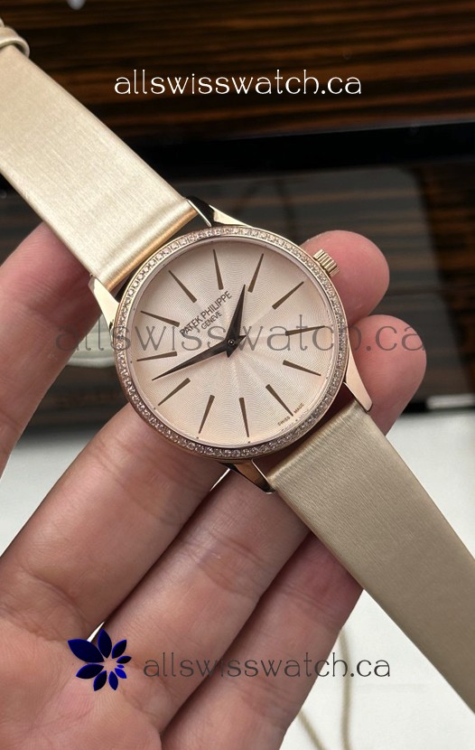 Patek Philippe Calatrava 4997 Rose Gold Beige Dial Super Clone Watch 
