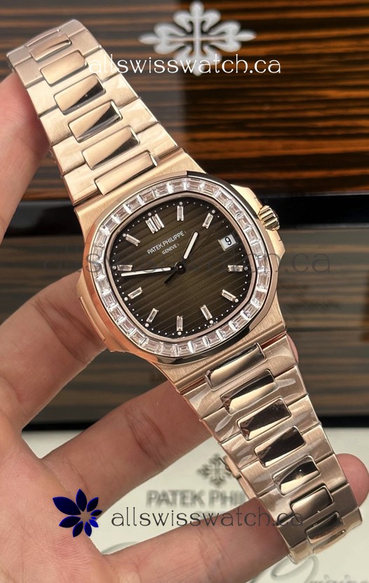 Patek Philippe Nautilus 5723 Brown Dial Rose Gold Super Clone Watch 