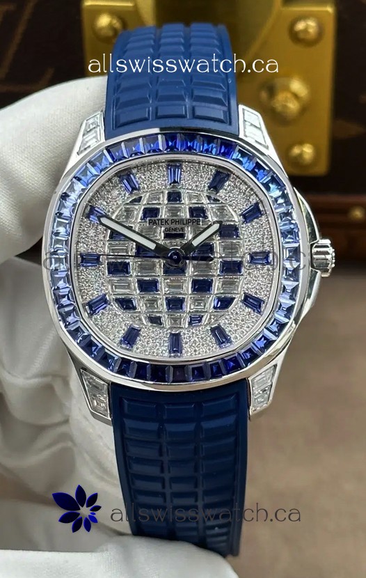 Patek Philippe Aquanaut Luce 5268/461G-001 Sapphires & moissanite Super Clone Watch 