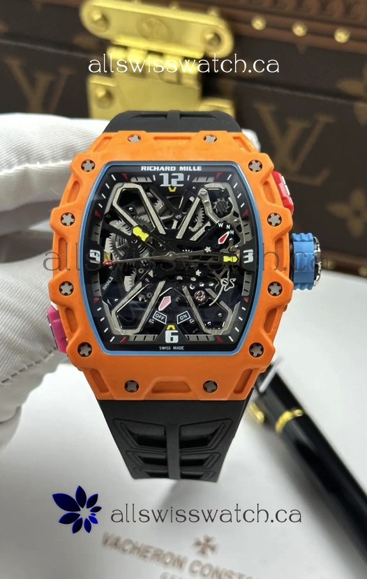 Richard Mille RM35-03 Rafael Nadal Edition Orange Quartz TPT Super Clone Watch 