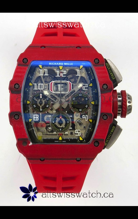 Richard Mille RM11-03 Red Carbon TPT Case Super Clone Watch 