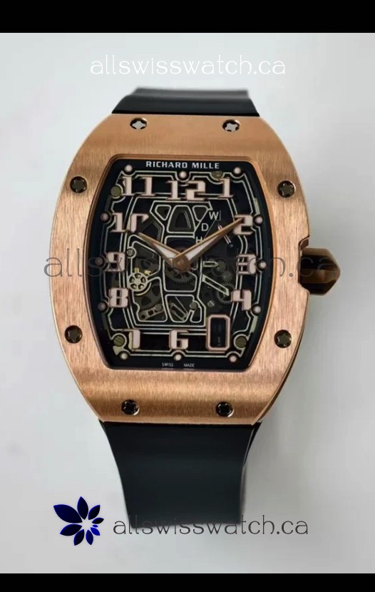 Richard Mille RM67-01 Extra-Flat Rose Gold Super Clone Watch 