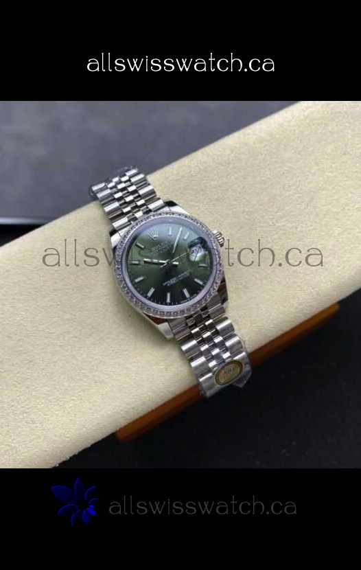 Rolex Super Clone Datejust 31MM Green Dial Jubilee Super Clone Watch