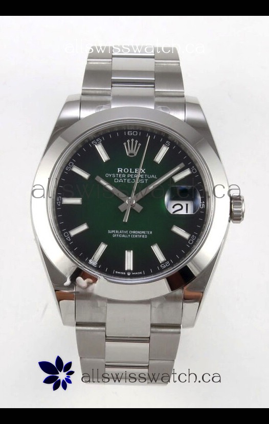 Rolex Datejust 126234 Ombre Green Dial Oyster FREE SPRUNG MVMT Super Clone Watch 41MM