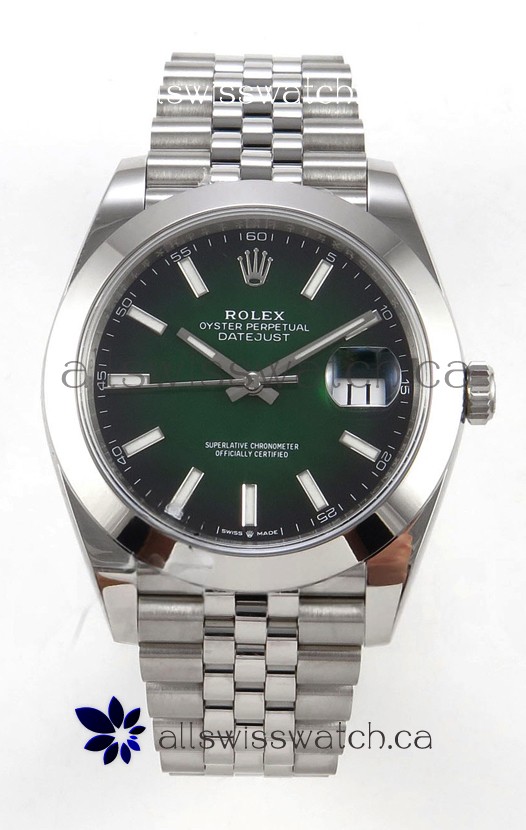 Rolex Datejust 126234 Ombre Green Dial Jubilee FREE SPRUNG MVMT Super Clone Watch 41MM