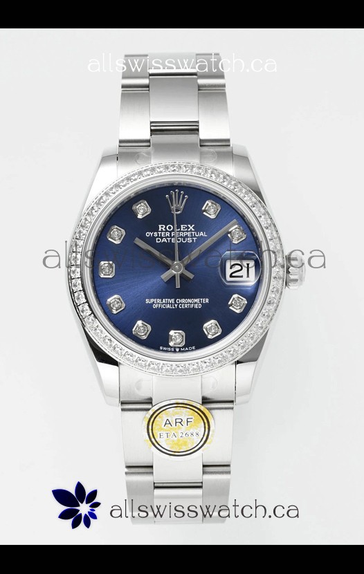Rolex Super Clone Datejust Blue Dial Steel Case 31MM Super Clone Watch 