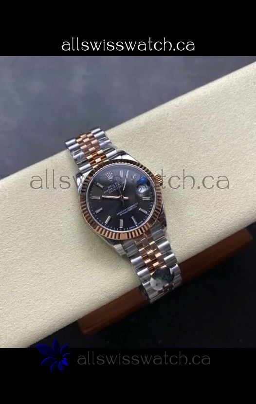 Rolex Super Clone Datejust Grey Dial Two Tone Case 31MM Super Clone Watch 