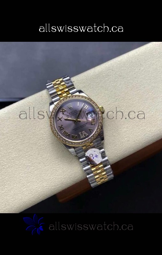 Rolex Super Clone Datejust 31MM Grey Dial Yellow Gold Super Clone Watch 