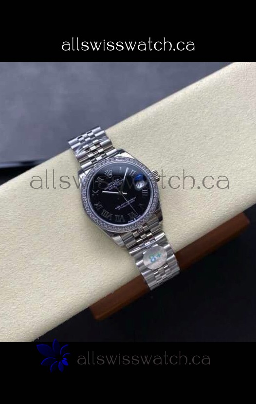 Rolex Super Clone Datejust 31MM Black Dial Steel Case Super Clone Watch 
