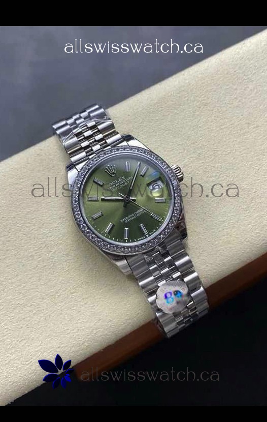 Rolex Super Clone Datejust 31MM Green Dial Steel Case Super Clone Watch 