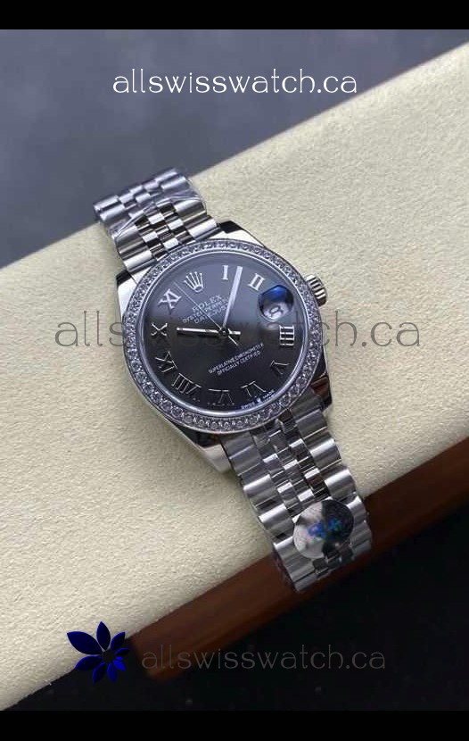 Rolex Super Clone Datejust 31MM Grey Dial Steel Case Super Clone Watch 