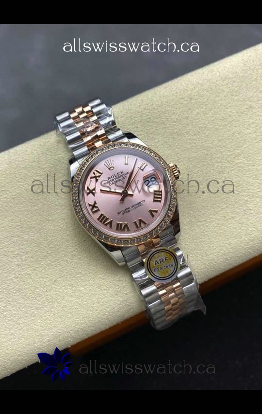 Rolex Super Clone Datejust 31MM Pink Dial Rose Gold Super Clone Watch 