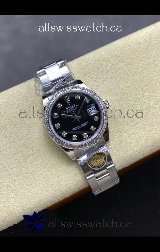 Rolex Super Clone Datejust 31MM Black Dial Steel Case Super Clone Watch 