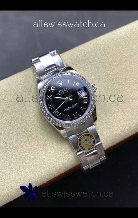 Rolex Super Clone Datejust 31MM Black Roman Dial Super Clone Watch