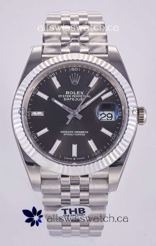 Datejust Super Clone 126334 Grey Dial 41MM FREE SPRUNG MVMNT 3235 Watch 