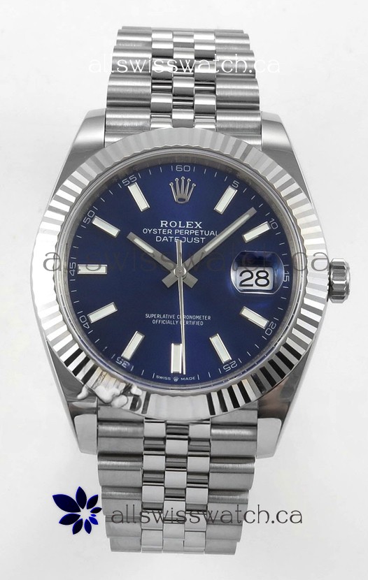 Datejust Super Clone 126334 Blue Dial 41MM FREE SPRUNG MVMNT 3235 Watch 