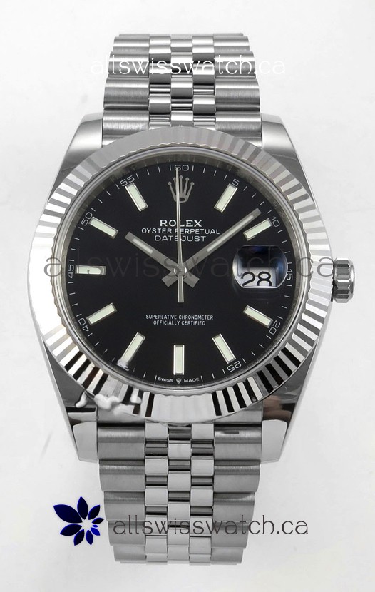 Datejust Super Clone 126334 Black Dial 41MM FREE SPRUNG MVMNT 3235 Watch 