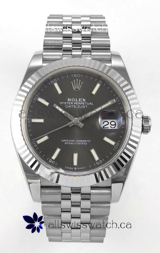 Datejust Super Clone 126334 Grey Dial 41MM FREE SPRUNG MVMNT 3235 Watch 