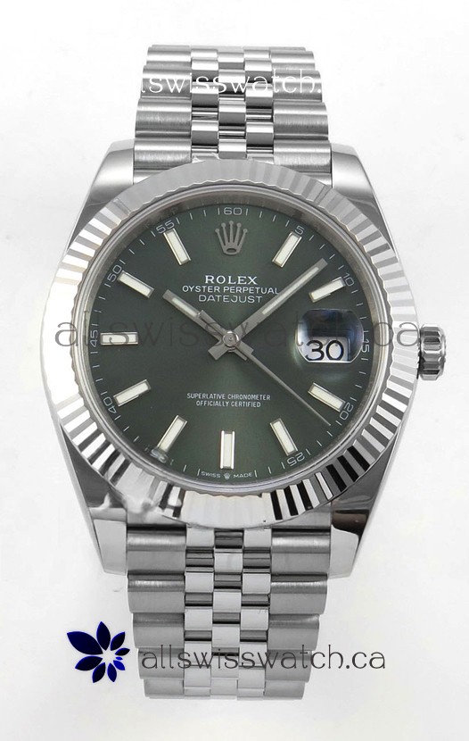 Datejust Super Clone 126334 Green Dial 41MM FREE SPRUNG MVMNT 3235 Watch 
