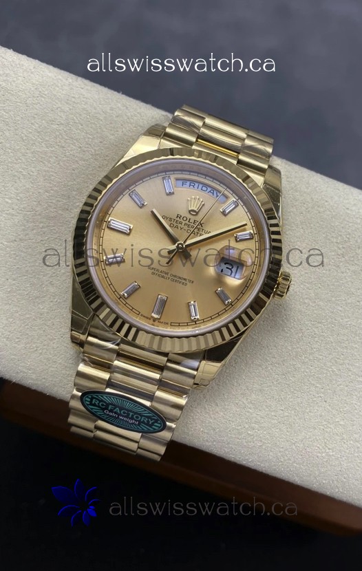 Rolex Day Date 228238 Yellow Gold in Gold Dial Super Clone Watch 