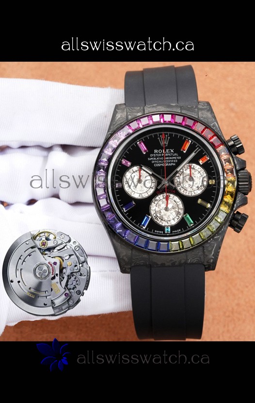 Rolex Daytona DiW Carbon Edition Watch - Forged Cabon Super Clone Watch 