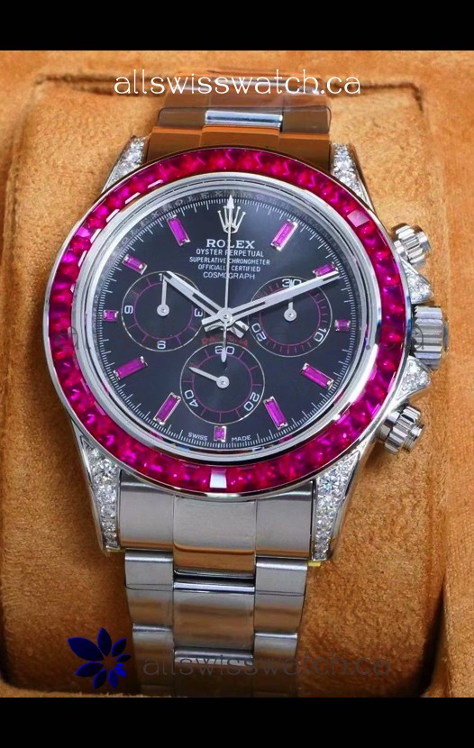 Rolex Daytona 126599 White Gold Red Dial Super Clone Watch 