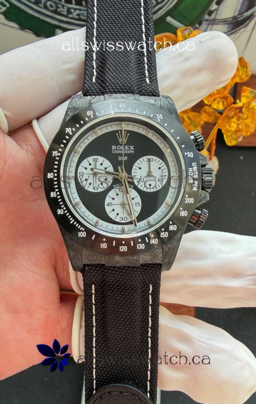 Rolex Daytona DiW Black Carbon Fiber Paul Newman Dial Super Clone Watch 