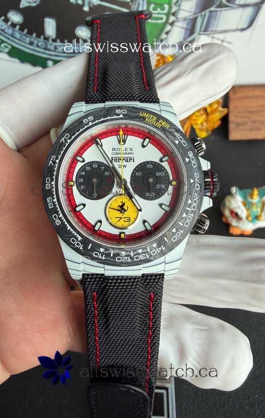Rolex Daytona DiW Ferrari CarboQuartz Super Clone Watch 