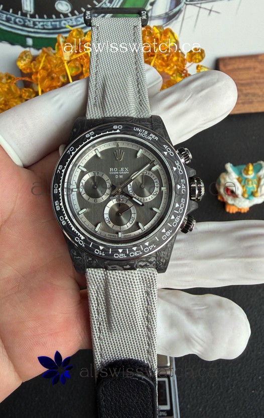 Rolex Daytona DiW Nova Grey Carbon Fiber Super Clone Watch 