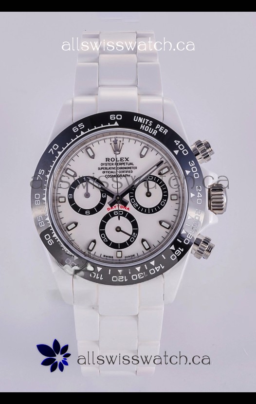 Rolex Daytona AET White Ceramic 4130 Movment Super Clone Watch 