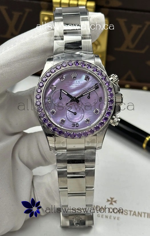 Rolex Daytona Super Purple Pearl Pearl 4131 Movement Super Clone Watch 