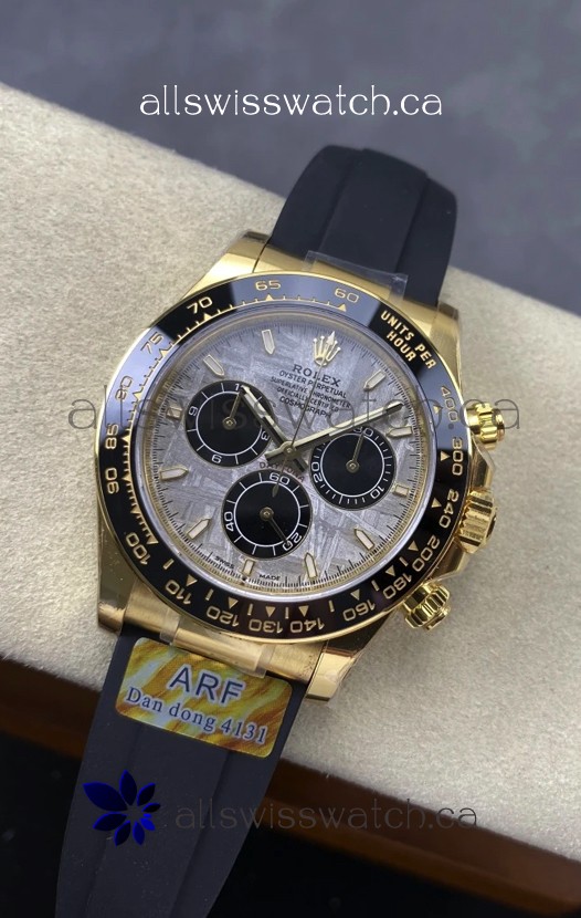 Rolex Daytona 126518 Yellow Gold Meteorite Dial FREE SPRUNG MVMNT Super Clone Watch 