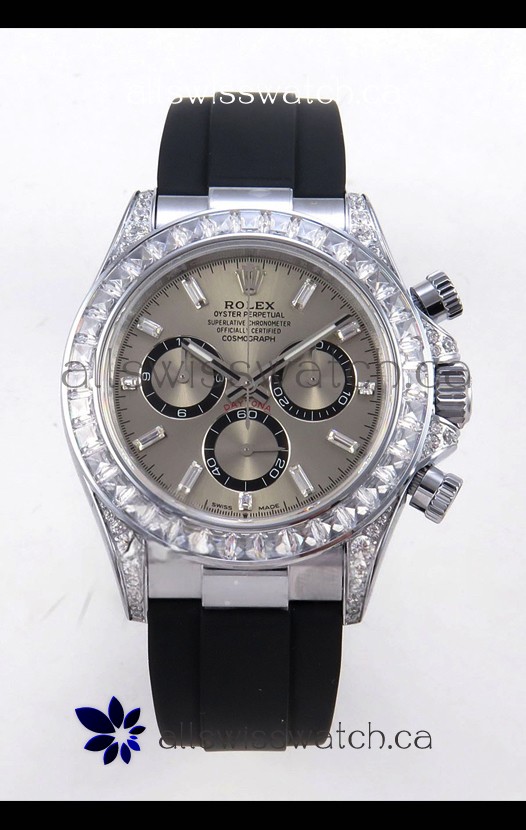 Rolex Daytona 126539TBR FREE SPRUNG MVMNT Grey Dial Super Clone Watch 